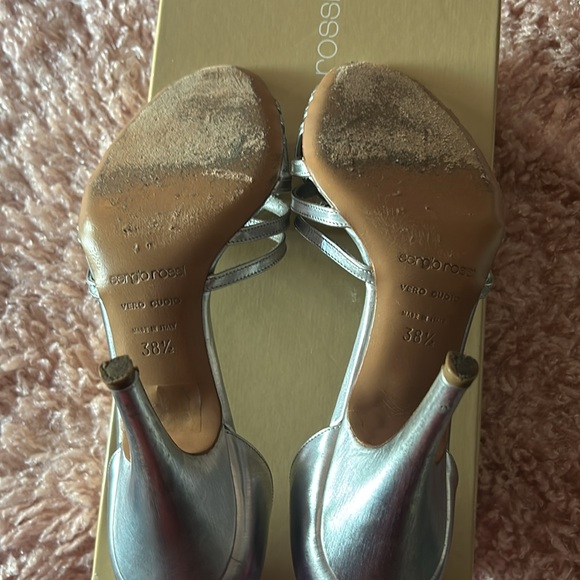 Sergio Rossi silver heels in good condition - Picture 5 of 6